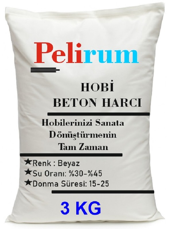 Pelirum Hızlı Donan Biblo Harcı Tozu Güçlü Hobi Biblo Mumluk Vazo Kalıp Döküm Harcı 3 Kg (%98 BALONCUKSUZ)