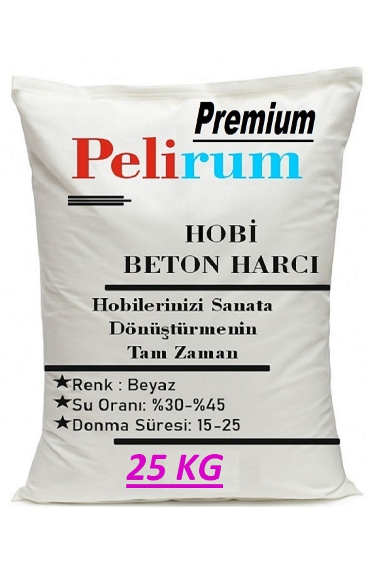 Pelirum Hızlı Donan Biblo Harcı Tozu Güçlü Hobi Biblo Mumluk Vazo Kalıp Döküm Harcı 25 Kg (%98 BALONCUKSUZ)